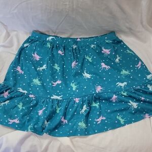 Lands' End Blue Bubble Skirt with Ruffled Style